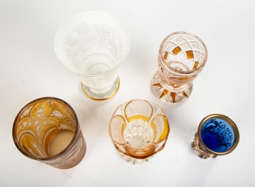 19th Century Bohemian & Engraved Glass