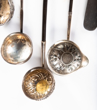 Repoussé Georgian Coin Toddy Ladles & Serving Pieces
