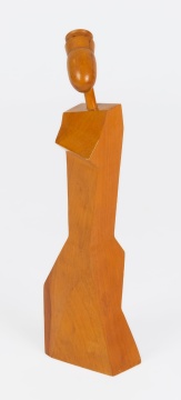 Mike Nevelson (1922-2019) Carved Wooded Sculpture of a Woman