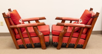 Pair of New West Furniture Molesworth-style Club Chairs