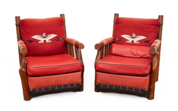 Pair of New West Furniture Molesworth-style Club Chairs