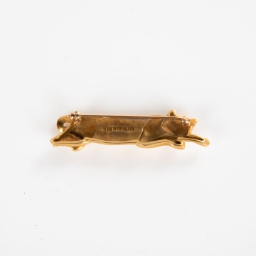 Tiffany & Co. 18k Gold Cat Pin