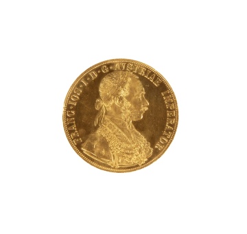 1915 Austria 4 Ducat Gold Coin