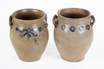 (2) 2 Gallon C. Crolius, New York Stoneware Pots
