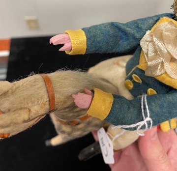 George Washington German Paper Mache, Cloth and Wood Candy Container