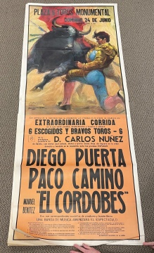 (5) Vintage Spanish Bull Fight Posters