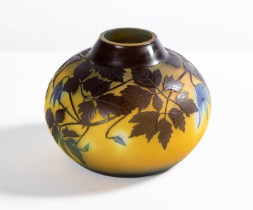 Galle Art Nouveau Alpina Clematis Cameo Vase