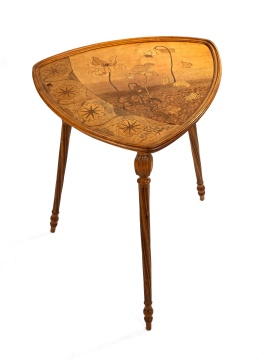 Emile Galle Marquetry Occasional Table