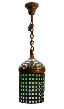 Tiffany Studios, Early Large Chain Mail Ceiling  Light