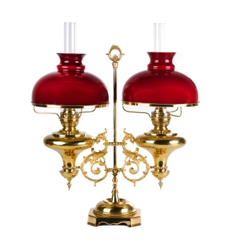 Manhattan Brass Co., Double Griffin Student Lamp