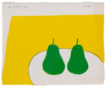 William Scott (Irish, 1913-1989) "Two Green Pears"