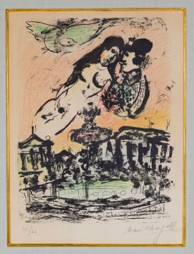 Marc Chagall (1887-1985) Le Ciel des Amoureux, from: The Lithographs of Chagall Volume II
