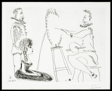 Pablo Picasso (Spanish, 1881-1973) "Le Portraitiste" (BL. 1234), 1966