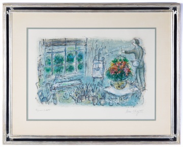 Marc Chagall (Russian/French, 1887-1985) The Studio at Saint Paul (M. 714), 1974