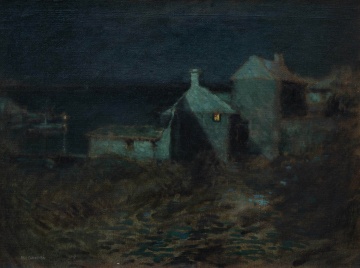 Paul Cornoyer (American, 1864-1923) Moonlight Scene, Probably St. John's Island