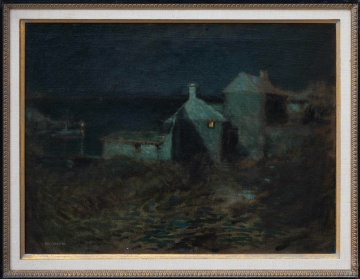 Paul Cornoyer (American, 1864-1923) Moonlight Scene, Probably St. John's Island