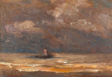 John Sloan (American, 1871-1951) "East River, Approaching Storm"