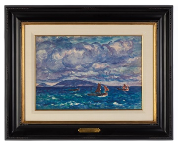 Richard Hayley Lever (American, 1876-1958) "Cloudy  day on the Ocean"