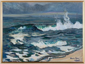 Richard Hayley Lever (American, 1876-1958) "Sea at  Bay Head, New Jersey"