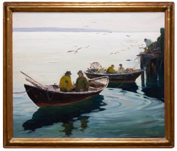 Anthony Thieme (American, 1888-1954) "Fisherman,  Eastport, Maine"