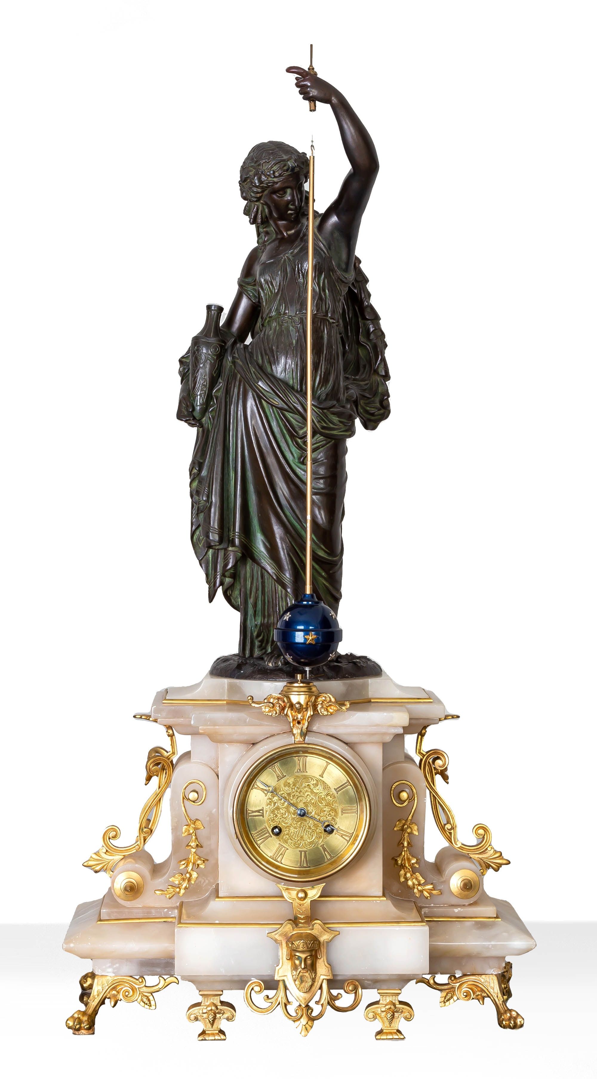19th C. French Conical Pendulum Mystery Clock Cottone Auctions