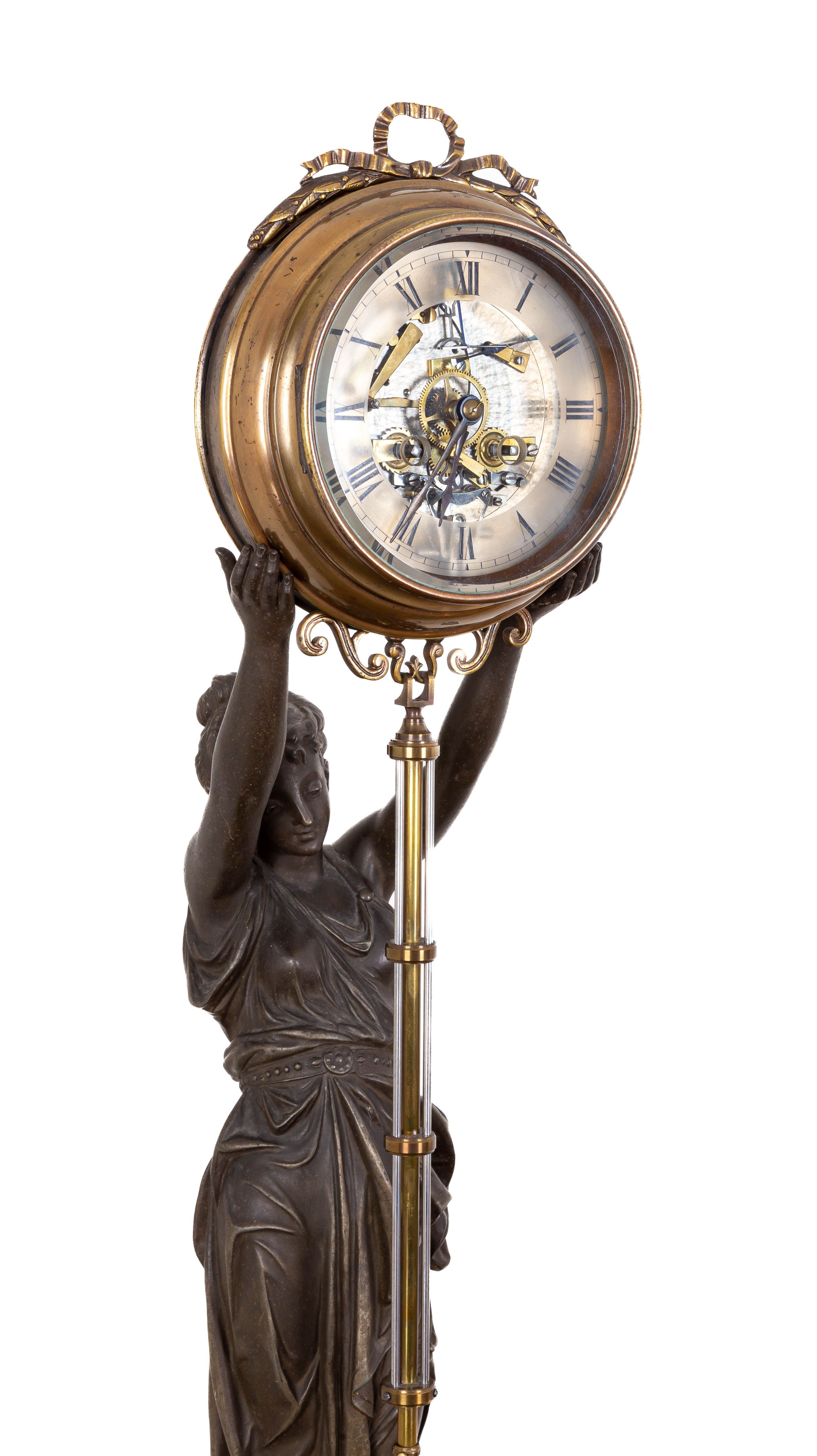 Andre Romain Guilmet, Mystery Torsion Clock, circa 1875 | Cottone Auctions
