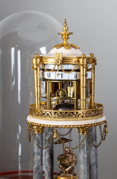 Louis XVI Ormolu & Marble Cercles Tournants Mantel Clock, Gille A Paris, circa 1775