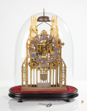 19th Century English York Minster Skeleton Timepiece