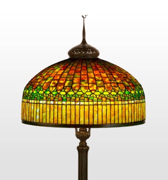 Tiffany Studios, Dichroic "Curtain Border" Floor  Lamp