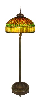 Tiffany Studios, Dichroic "Curtain Border" Floor  Lamp