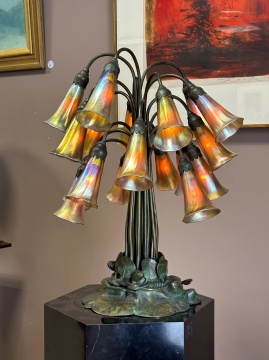 Tiffany Studios, NY Eighteen-Light Lily Table Lamp