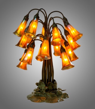 Tiffany Studios, NY Eighteen-Light Lily Table Lamp