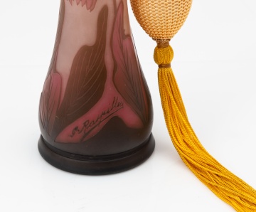 French Cameo Glass Perfume Atomizer