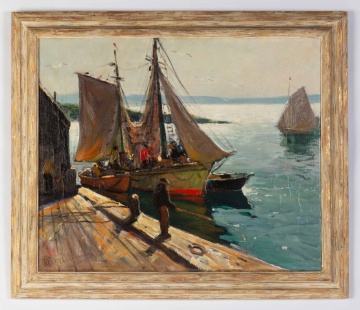 Anthony Thieme (American, 1888-1954) Harbor Scene