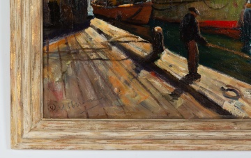Anthony Thieme (American, 1888-1954) Harbor Scene