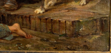 Eugene Lejeune (French, 1818-1897) Children Shooting Off Cannon