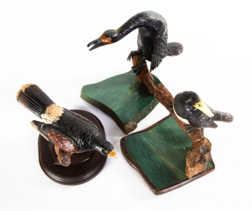 (3) Finely Carved Hardstone Birds