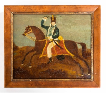 Continental Painting of A Man on Horseback