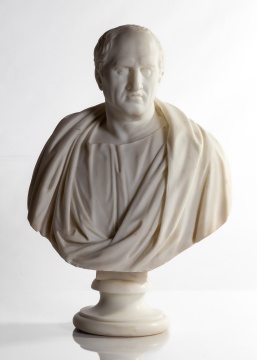 Italian Carrara Marble Bust of Marcus Tullius  Cicero