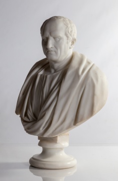 Italian Carrara Marble Bust of Marcus Tullius  Cicero