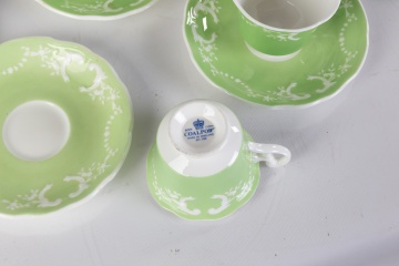 Coalport Demitasse Set & Wedgwood Custard Cups