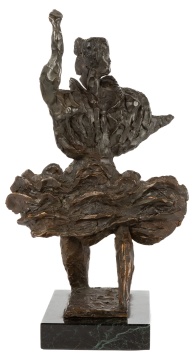 Unknown Artist, Bronze Sculpture of Dancing Woman