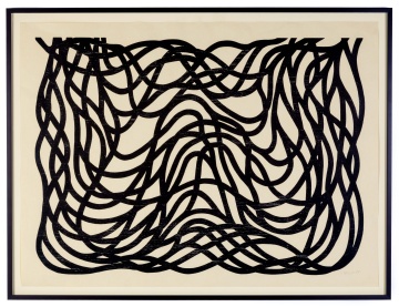 Sol LeWitt (American, 1928-2007) "Loopy Doopy, Black and White, 2001"