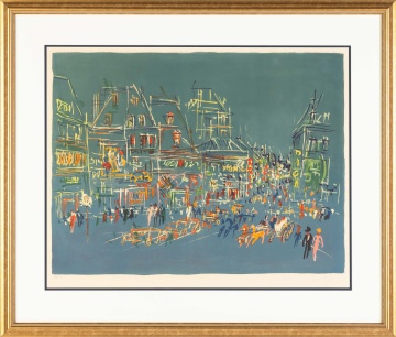 Jean Dufy (French, 1888-1964) "Place Pigalle-la Nuit"