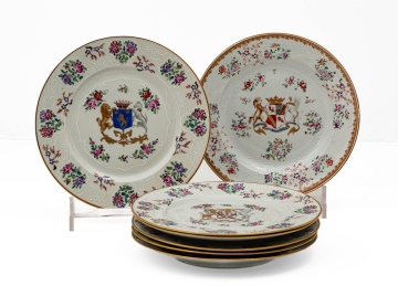 (7) Similar Samson Chinese Export Style Porcelain  Armorial Plates