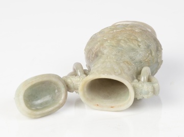 Chinese Carved Jade Covered Urn