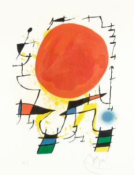 Joan Miró (Spanish, 1893-1983)  The Red Sun, 1972