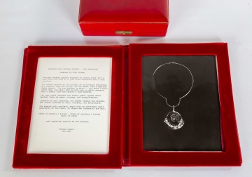 Steuben Necklace with Leaf Engraving, Limited Edition