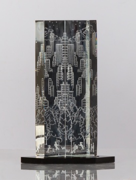 Steuben Cityscape Central Park Prism