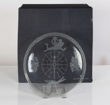 Steuben Glass 'Mariners' Bowl, Sidney Waugh